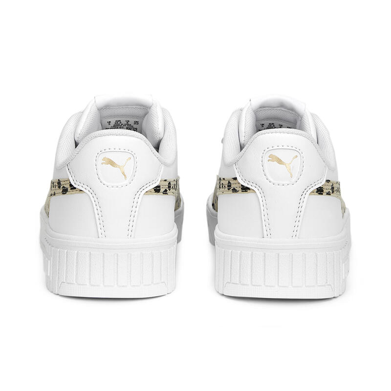 Sneakers Carina 2.0 Animal da ragazza PUMA White Granola Black Gold Beige