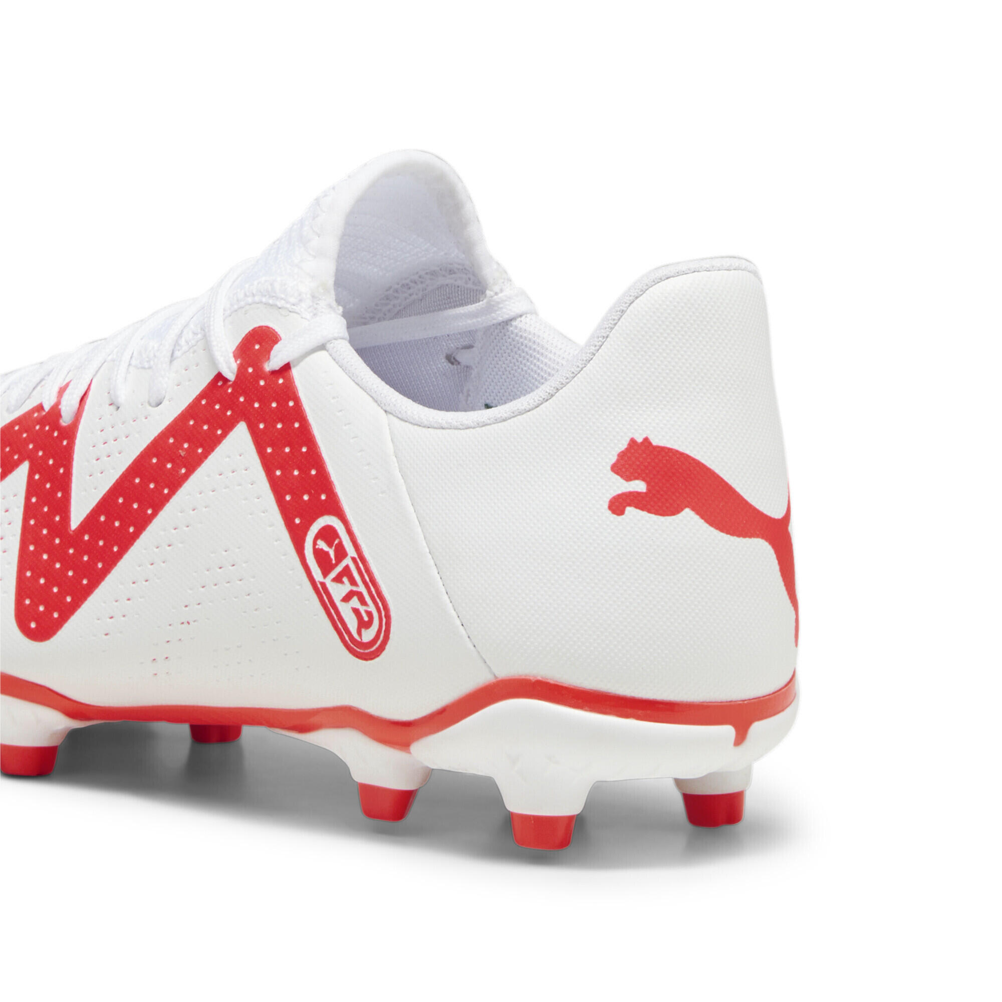 Scarpe da calcio FUTURE PLAY FG/AG da uomo PUMA White Fire Orchid Red 4/7