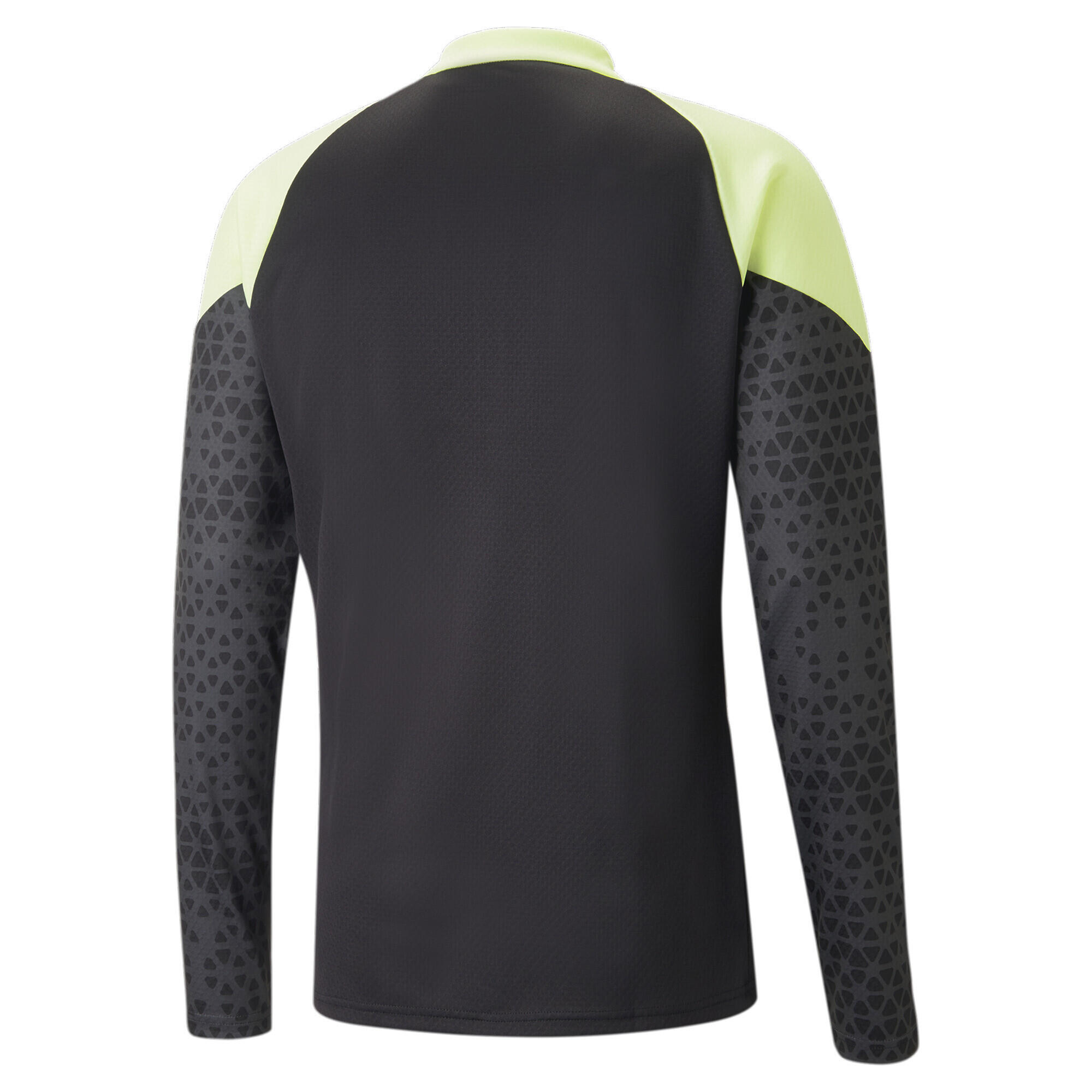 Maglia da calcio con zip corta IndividualCUP da uomo PUMA Black Fast Yellow 2/2