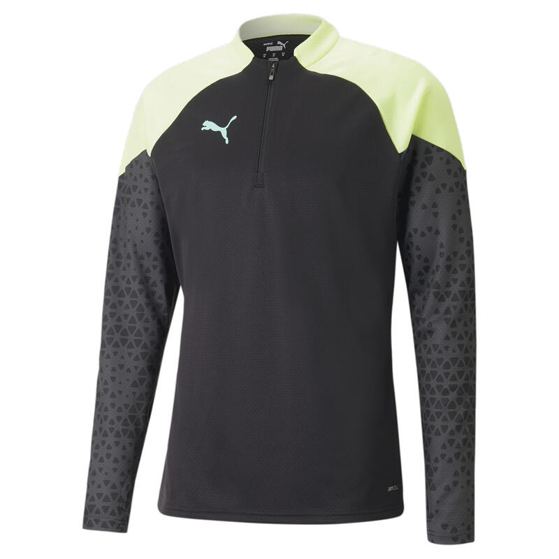 individualCUP Quarter-Zip Fußball-Top Herren PUMA Black Fast Yellow