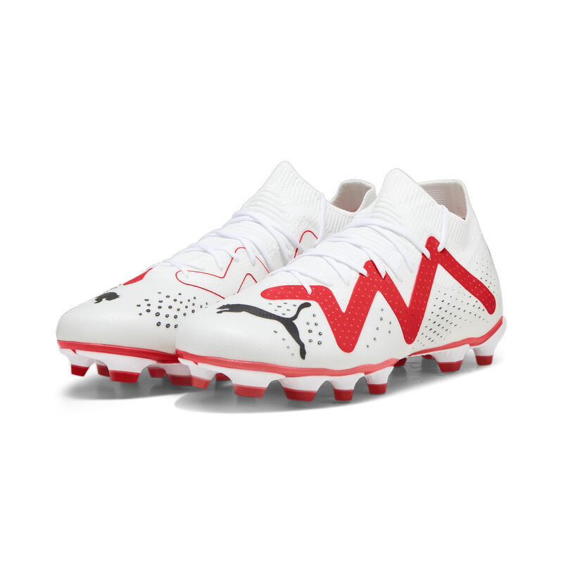 FUTURE MATCH FG/AG voetbalschoenen voor heren PUMA White Black Fire Orchid Red