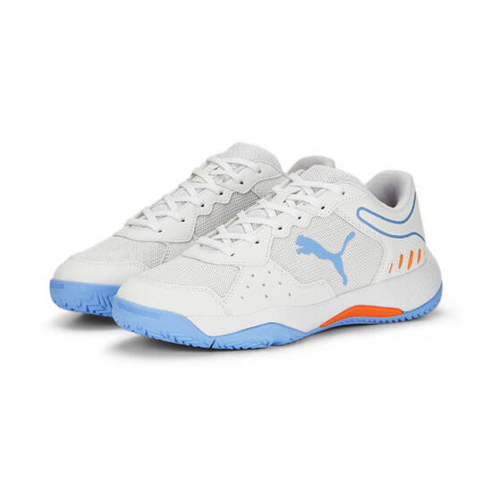 Scarpe da padel Solarsmash RCT per ragazzi PUMA White Black Team Light Blue