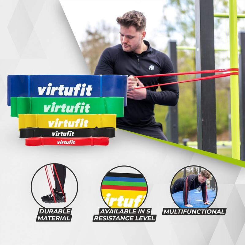 BANDA ELASTICA DE REZISTENTA VIRTUFIT PRO MEDIUM (24 MM) - GALBEN