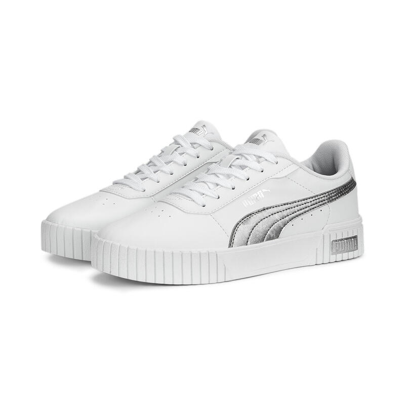 Carina 2.0 Space Metallics Sneakers Damen PUMA White Matte Silver Gray Metallic