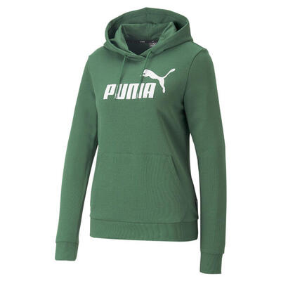 Essentials big logo hoodie voor dames puma vine green