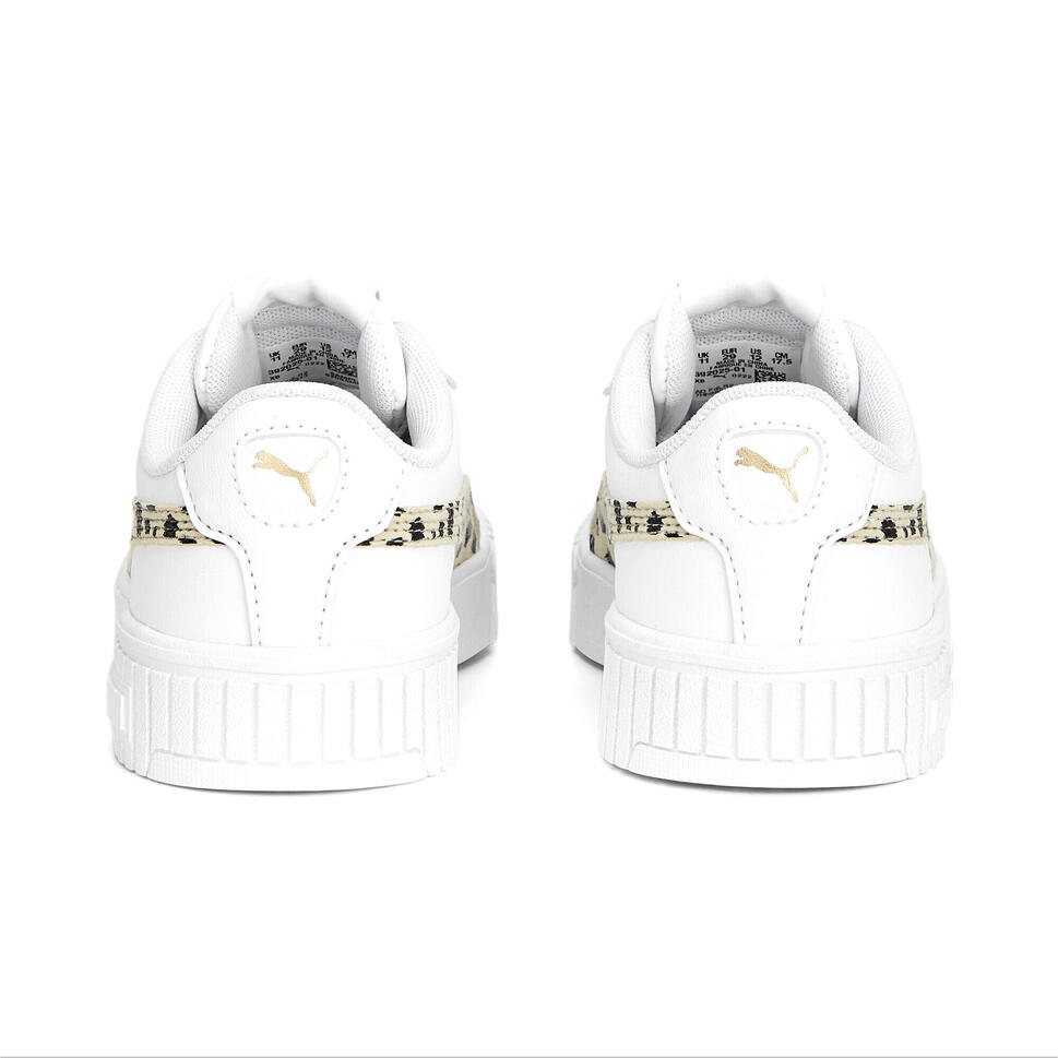 Dziecięce sneakersy Carina 2.0 Holo PUMA White Granola Black Gold Beige