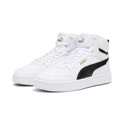 Puma caven 2.0 halfhoge sneakers voor jongeren puma white black gold
