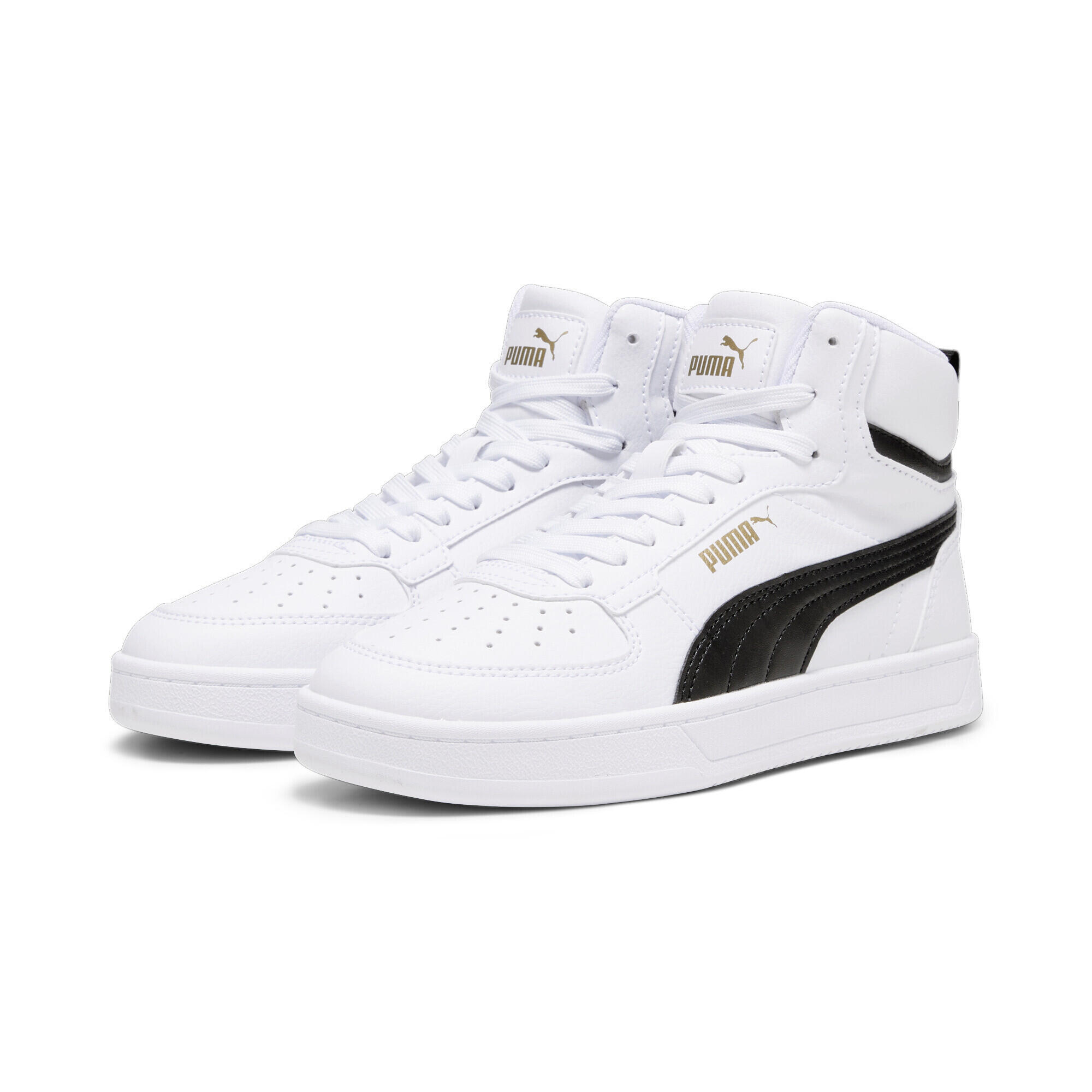 Młodzieżowe sneakersy PUMA Caven 2.0 Mid PUMA White Black Gold