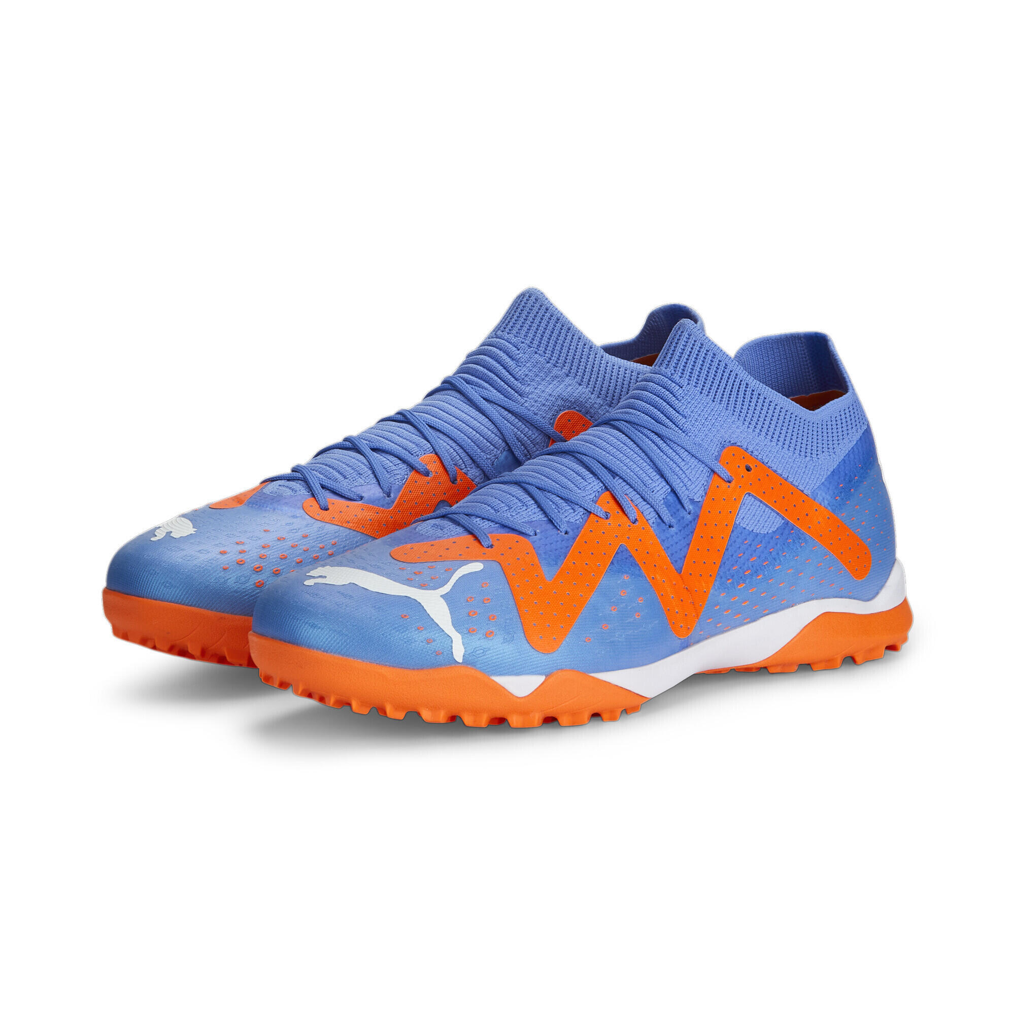 Scarpe da calcio FUTURE Match TT PUMA Blue Glimmer White Ultra Orange 1/7