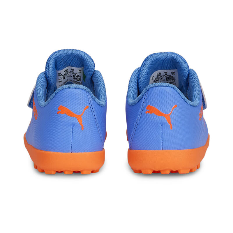 Botas de fútbol Bebés FUTURE Play TT V PUMA Blue Glimmer White Ultra Orange