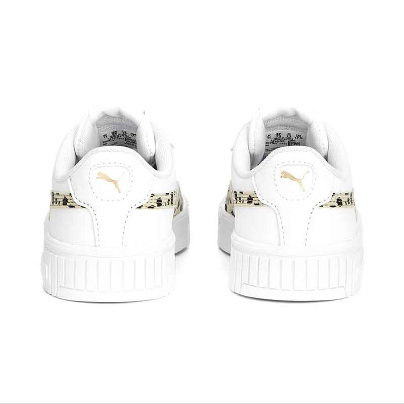 Carina 2.0 Animal Sneakers Kinder PUMA White Granola Black Gold Beige