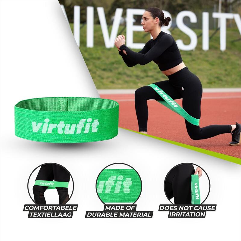 VirtuFit Mini-Widerstandsband – Baumwolle – Grün – Mittel