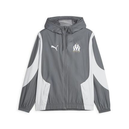 Veste d'avant-match 23/24 Olympique de Marseille PUMA White Cool Dark Gray
