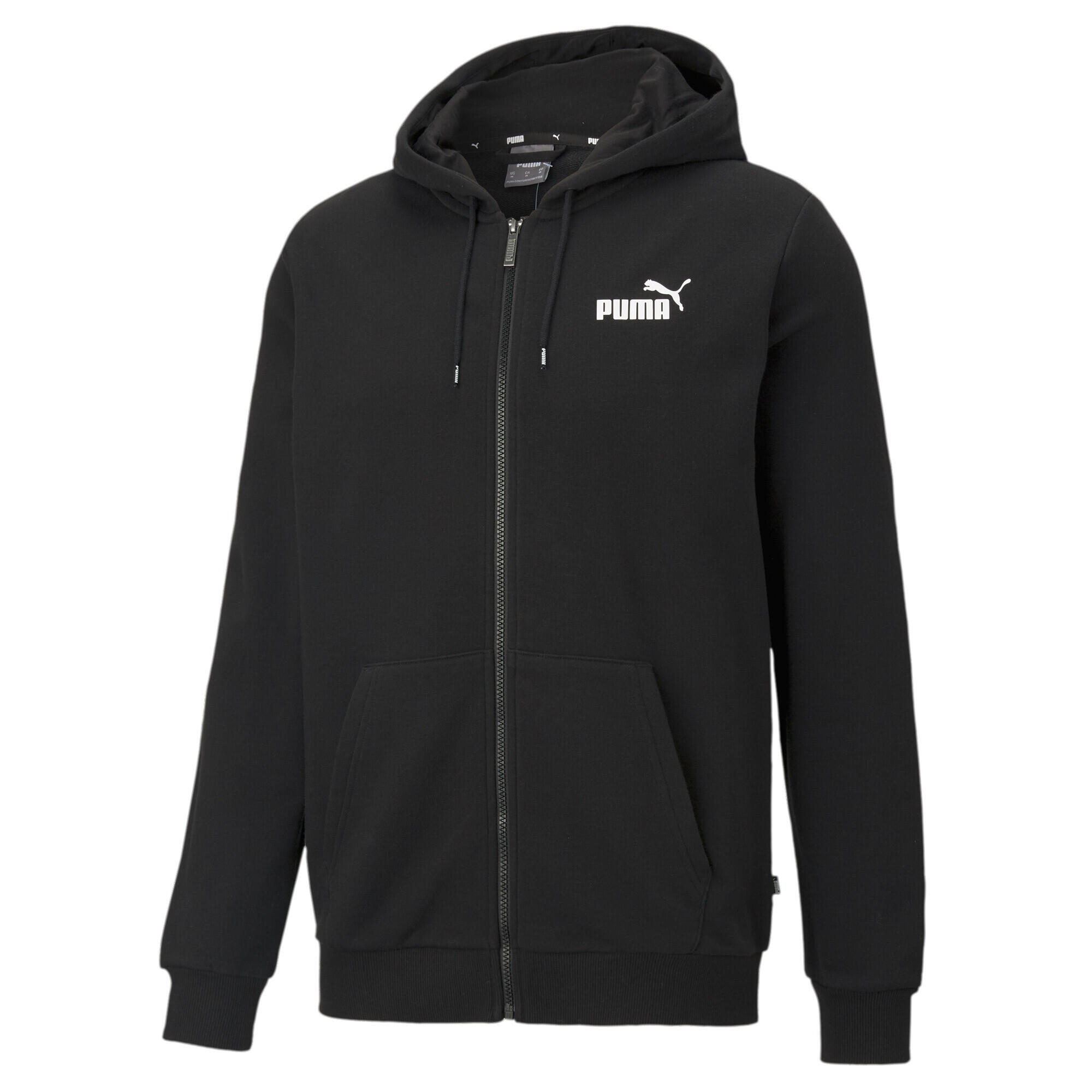 Puma - Sweat À Capuche À Fermeture Zippée Intégrale Essentials Small Logo Homme Puma - Pull - Noir - 42 M/l - Decathlon