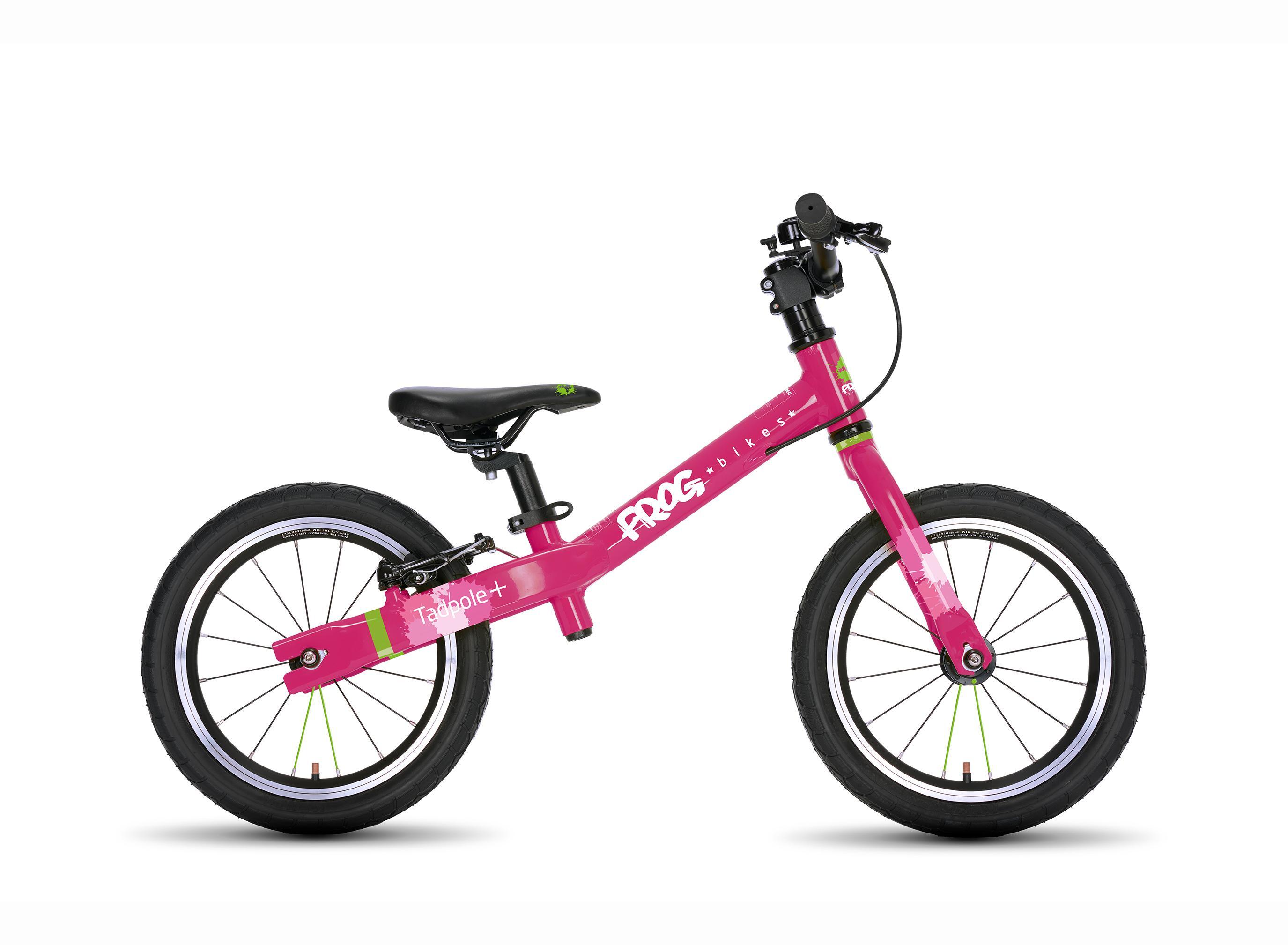 Tadpole Plus 14 Inch Lightweight Kids Balance Bike For 3-4 Years - Pink 1/6