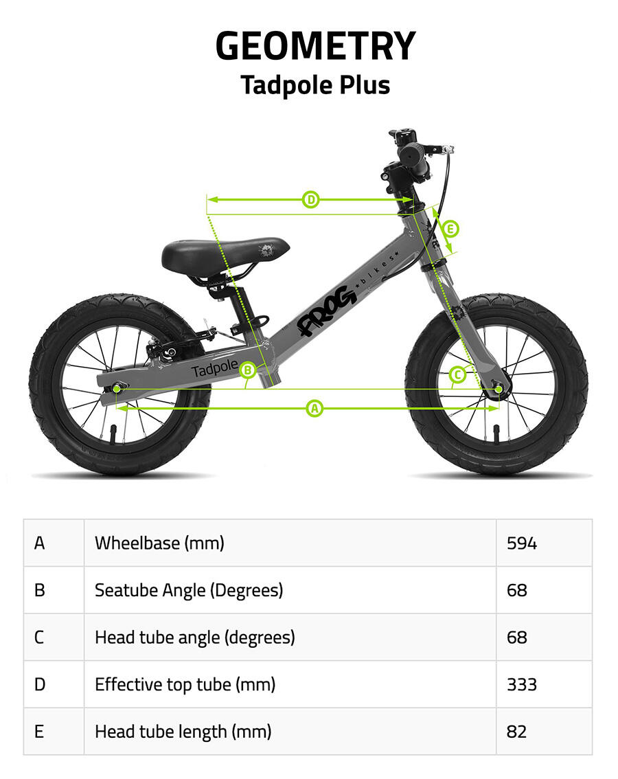 Tadpole Plus 14 Inch Lightweight Kids Balance Bike For 3-4 Years - Electric Blue 6/6