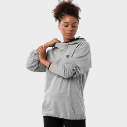 Sweat à capuche fitness femme Challenger-W Gris Nacré