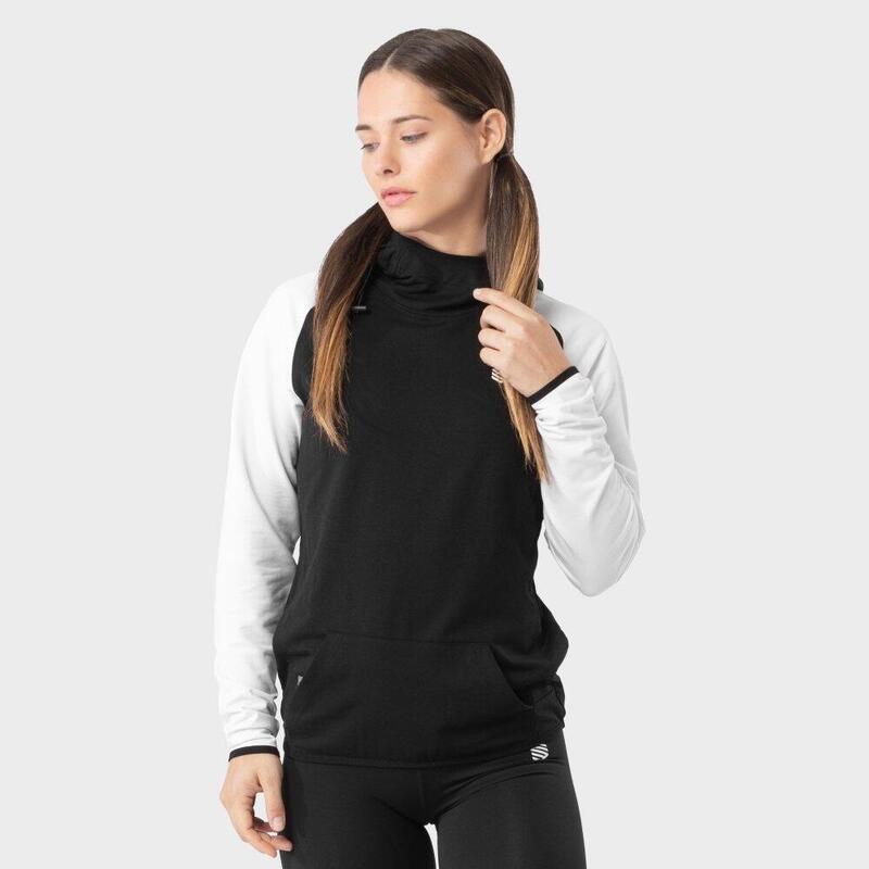 Sweat à capuche fitness femme Tech Storm-W Noir