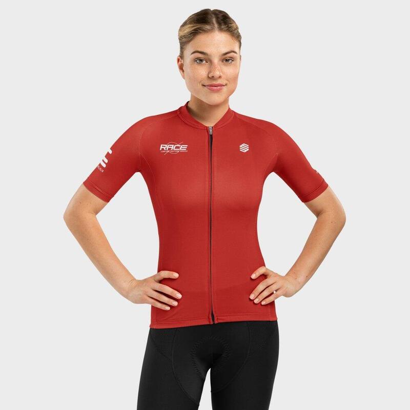 Maillot biodégradable femme Cyclisme Race Madison Rouge