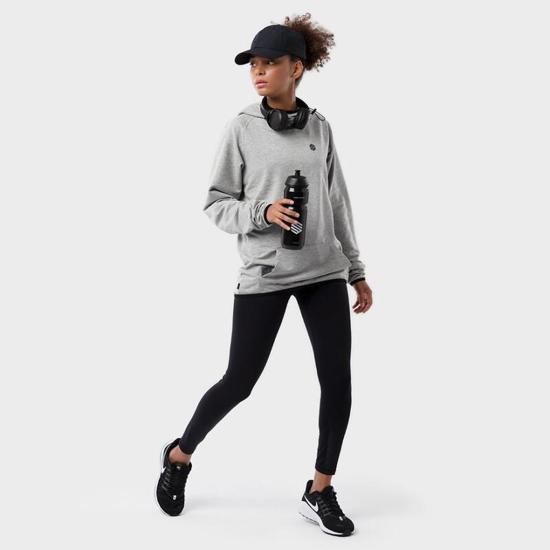 Sweat à capuche fitness femme Challenger-W Gris Nacré