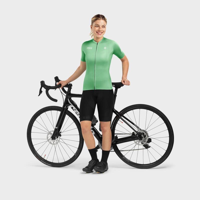 Maillot biodegradable mujer ciclismo Race Flecha SIROKO Verde