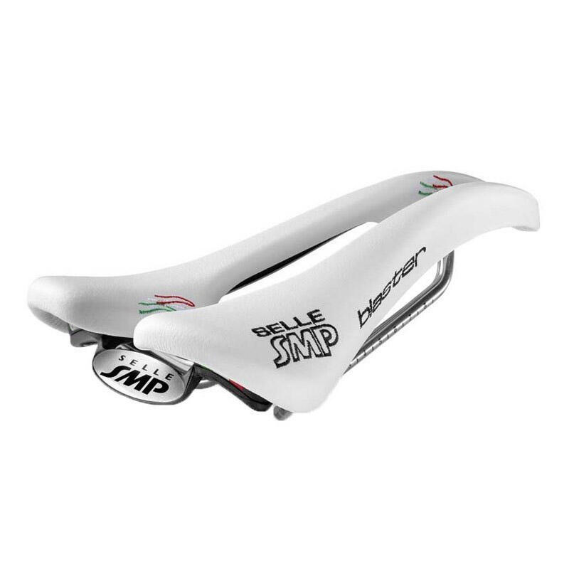 SMP Saddle Blaster blanc avec rail en acier inoxydable