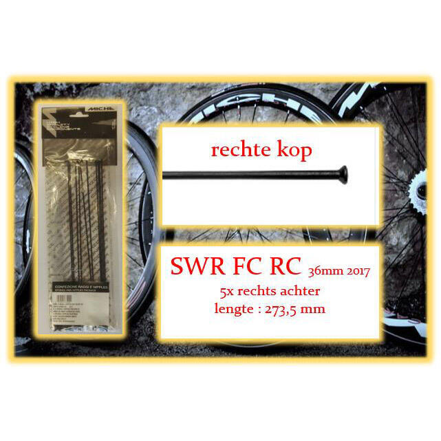 Miche Spaak+nip. 5x RA SWR FC RC 36mm draadvelg 2017