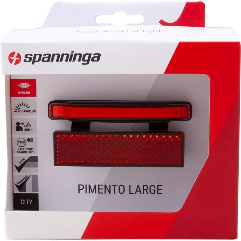 Spanninga achterlicht Pimento Large XDvS dynamo 80mm