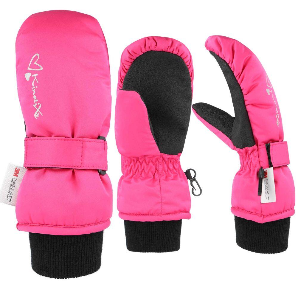 Rękawiczki zimowe dziecięce unisex KINETIXX Candy pink hearts  JR 4/4