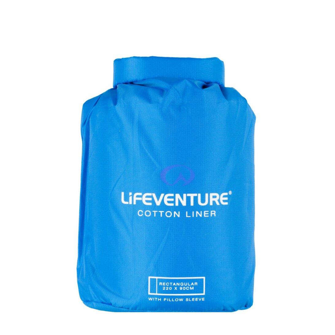 Drap de duvet Lifeventure coton 100% bleu 220x90 cm anti-odeurs avec housse 2/4