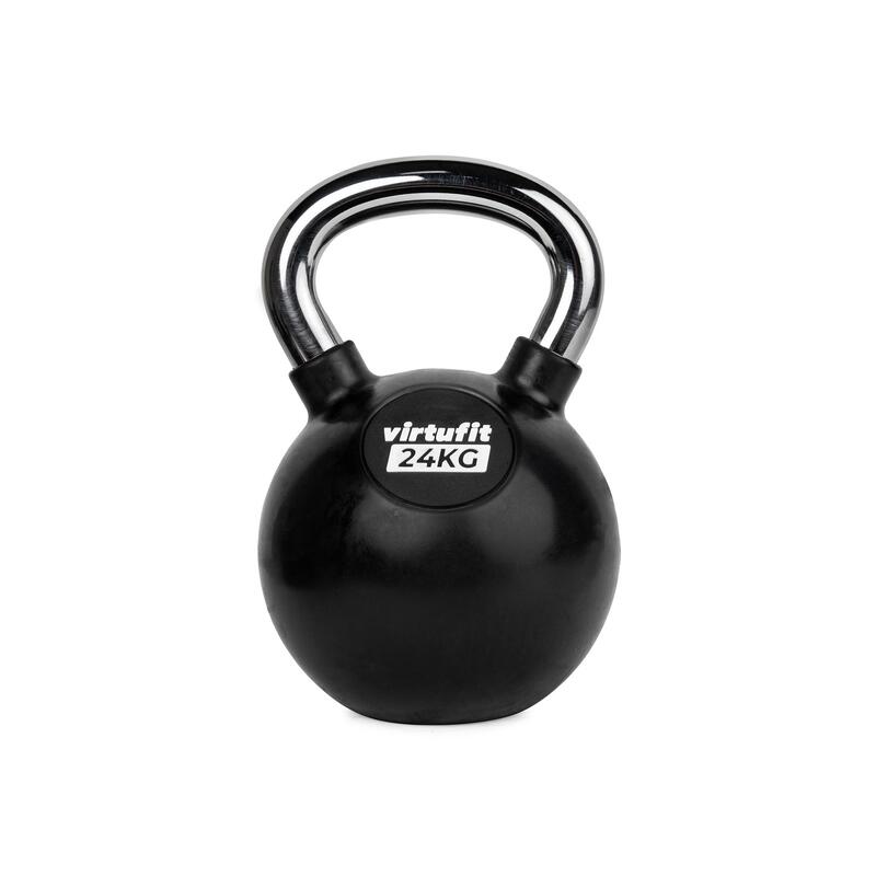 Kettlebell - Fitness - Rubber/Chroom