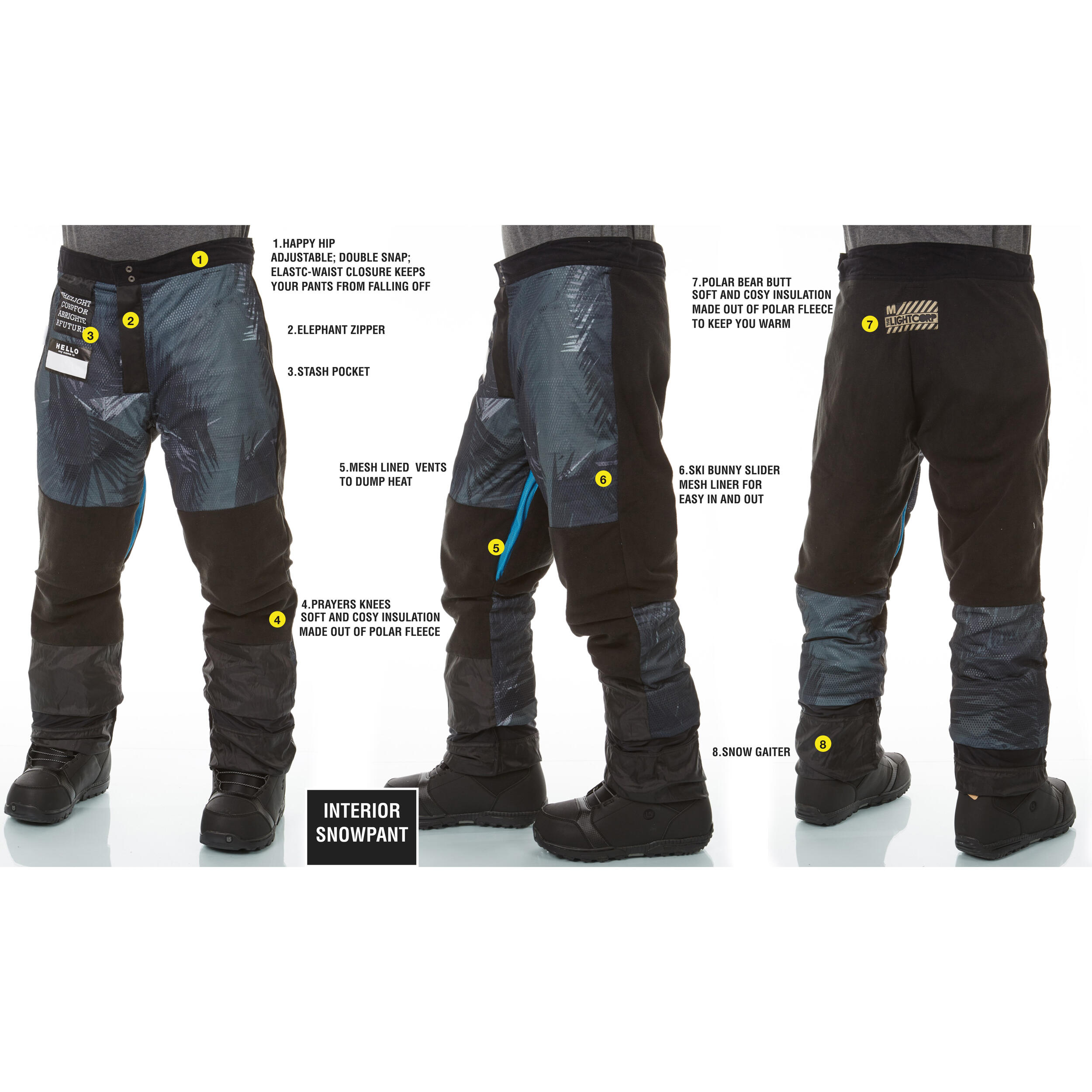 Ski-/Snowboardhose Damen - CAT purple 4/5