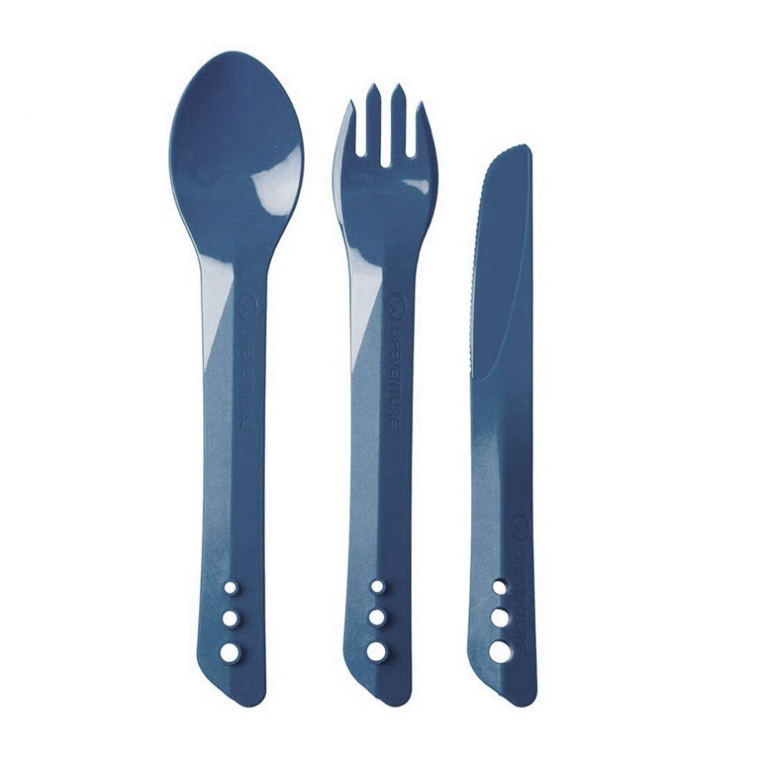 LIFEVENTURE Ellipse Cutlery Set, Navy Blue