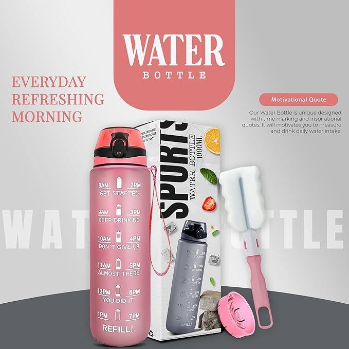 K-MART  Sports Water Bottle with Motivational Time Marker 2/4