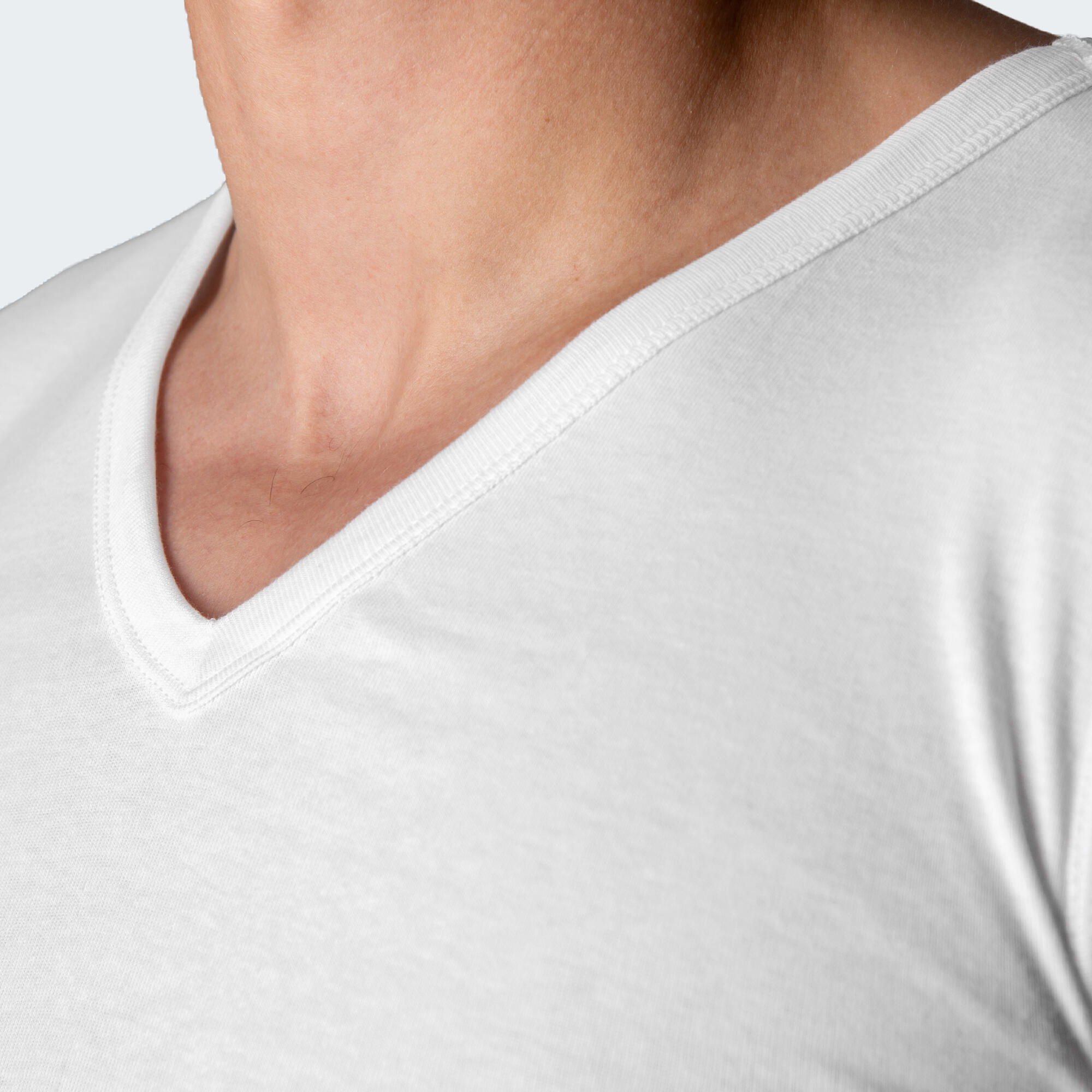Maillot de corps col V | Homme | T-shirt sans coutures | Set de 2 | Blanc 6/6