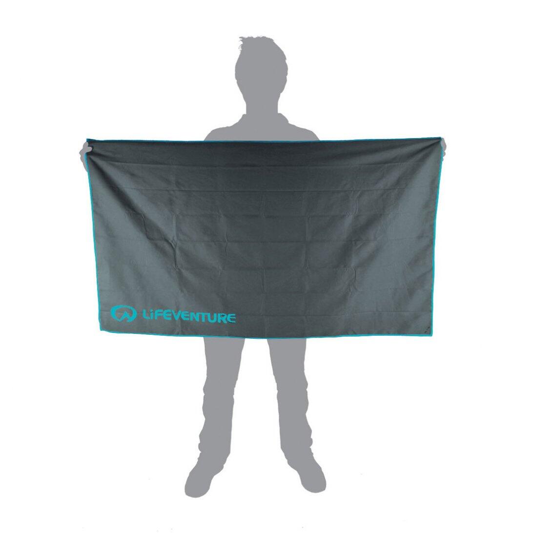 Serviette de voyage Lifeventure SoftFibre recyclée XL gris absorbante rapide 3/7
