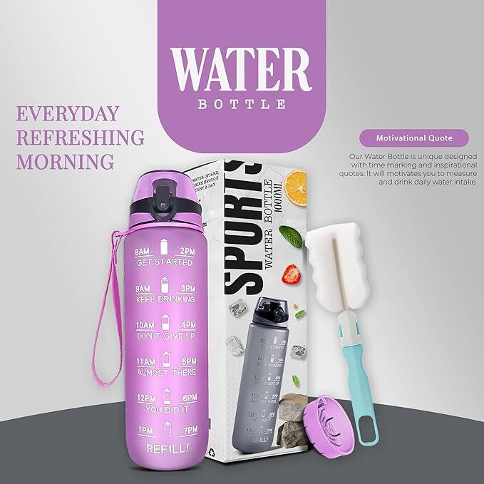 K-mart Sports Water Bottle with Motivational Time Marker 2/4