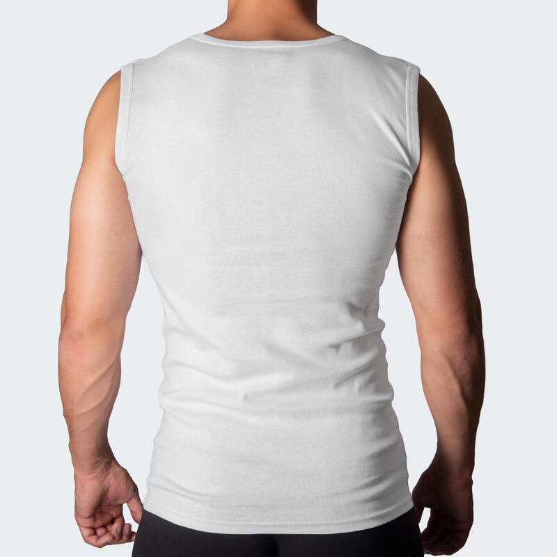 Férfi trikó 2 darabos szett, Business V-nyakú tank top, Fine rib