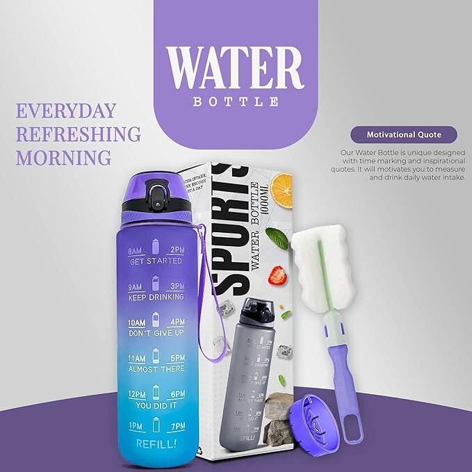 K-mart Sports Water Bottle with Motivational Time Marker 2/4