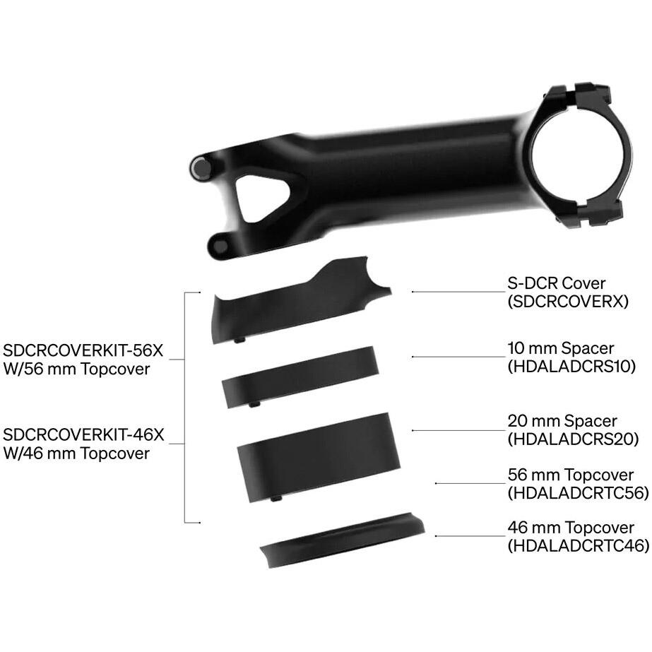 DEDA Dedacciai Balhoofdstel S-DCR 46mm voor Zero2 en Zero1