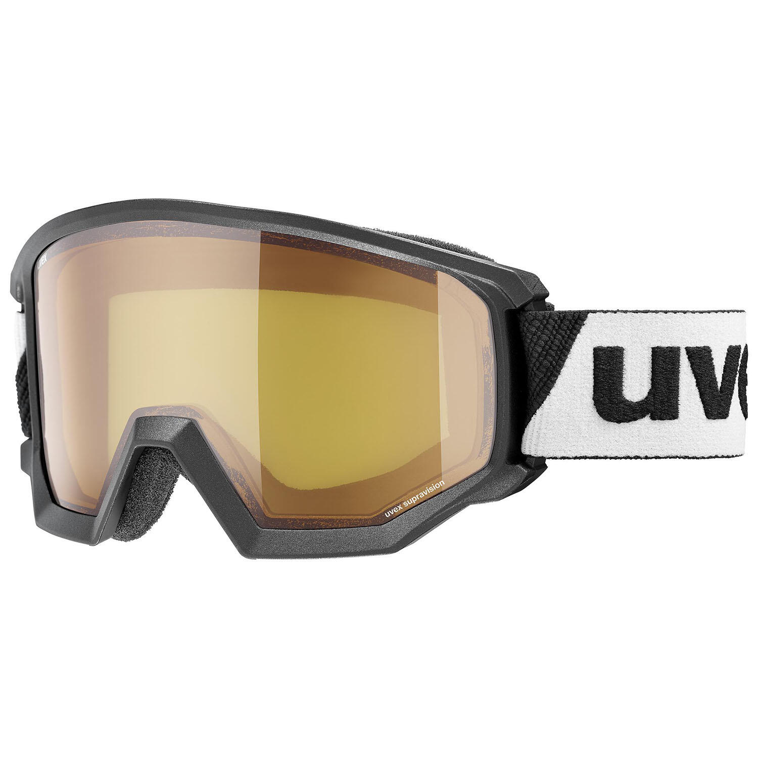 UVEX Maschera da sci UVEX Athletic LGL nero/lasergold lite blu 55/0/522/20