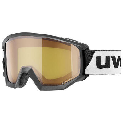 Uvex athletic lgl zwart/lasergold lite blauwe skibril 55/0/522/20