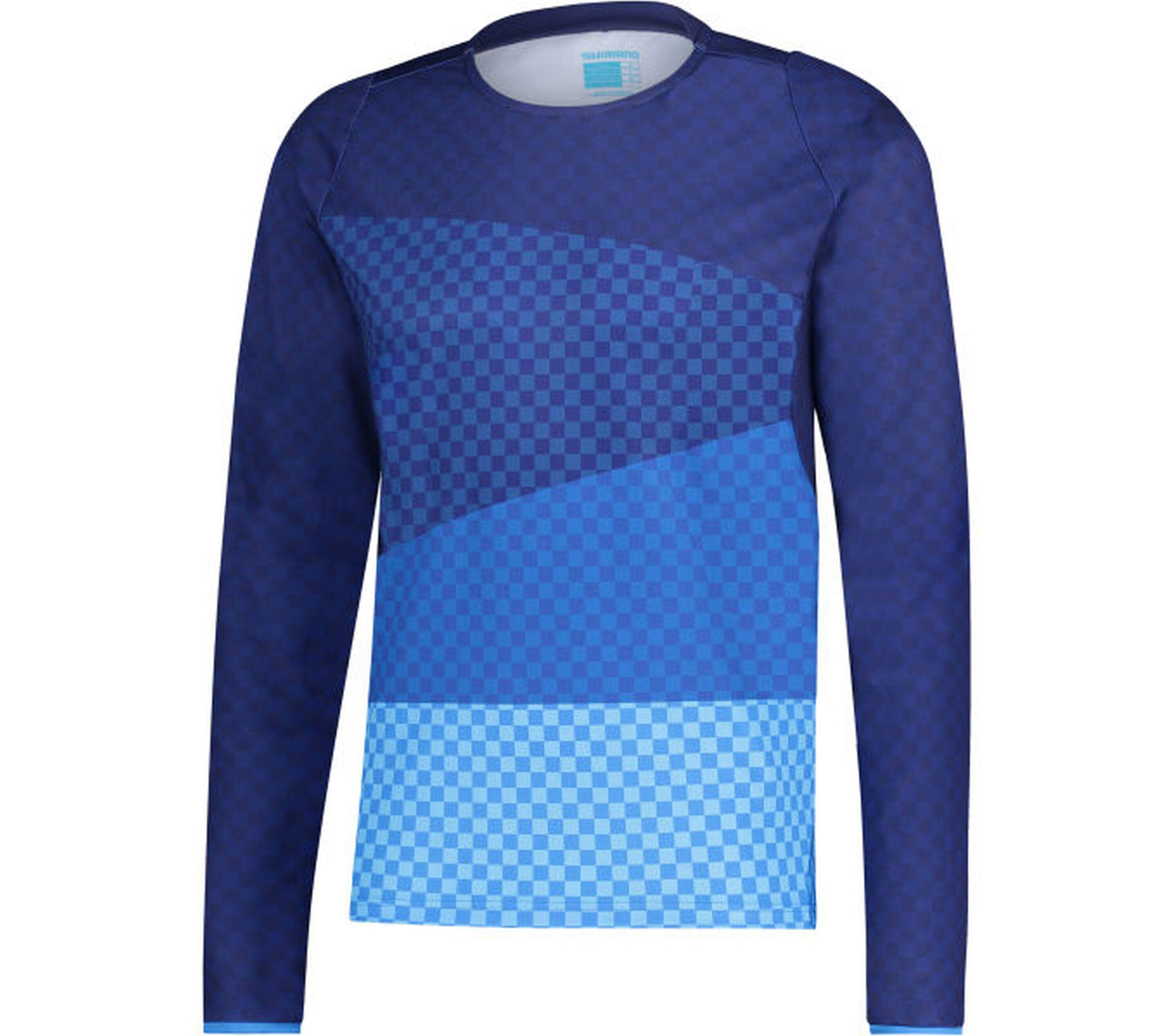 SHIMANO FUJIMI Long Sleeve Jersey, Navy/Blue