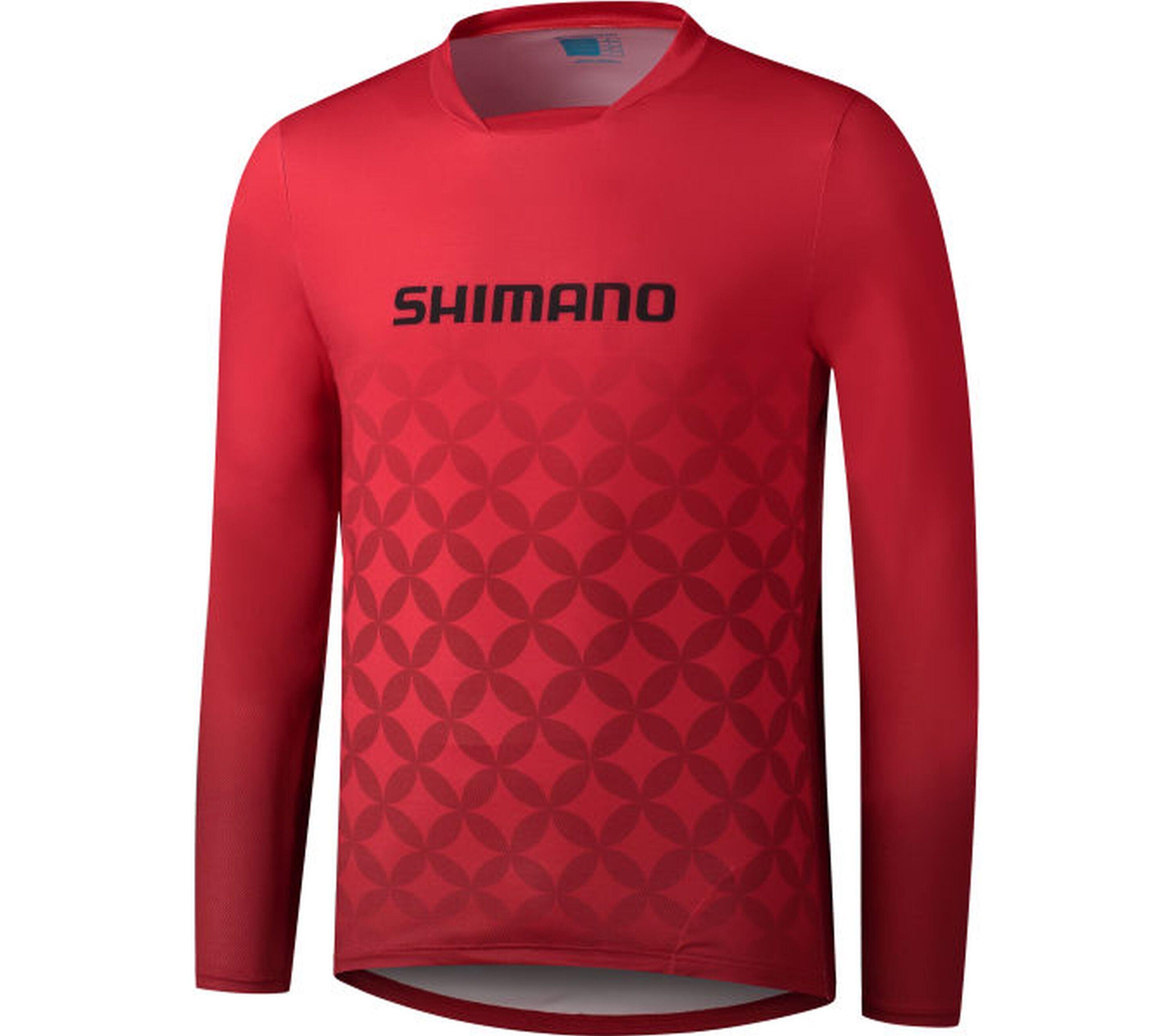 SHIMANO MYOKO L.S.  Long Sleeve Jersey, Red