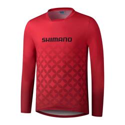 SHIMANO MYOKO L.S.  Long Sleeve Jersey, Red