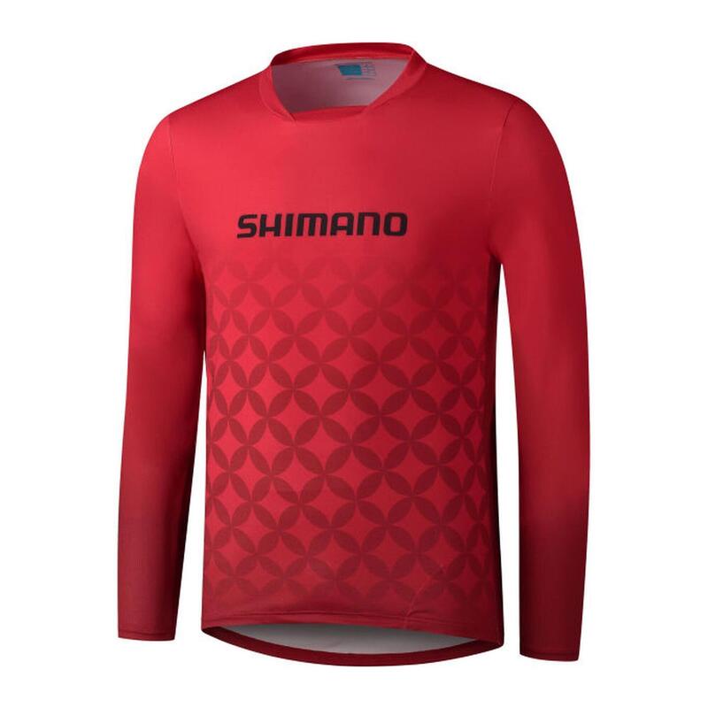 SHIMANO MYOKO L.S.  Long Sleeve Jersey, Red