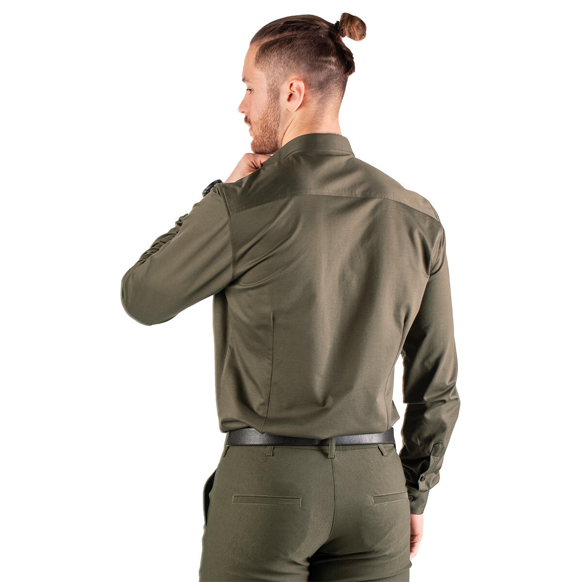 La chemise Porto Green slim pour homme est de coupe classique 5/5