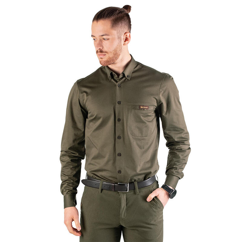 Herren Jagdhemd Tagart Porto Green aus 100% Baumwolle