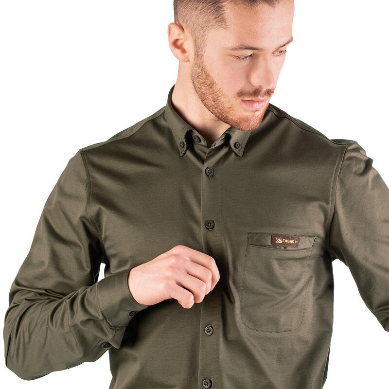 Herren Jagdhemd Tagart Porto Green aus 100% Baumwolle