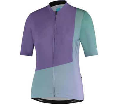 Sumire korte mouw jersey, paarsgroen voor dames